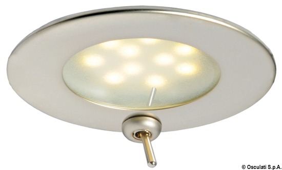 Plafoniere Con Interruttore : Plafoniera adria led satinata con interruttore