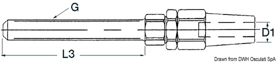 Terminale inox tenditore  4 mm