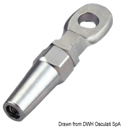 Terminale inox occhio  6 mm