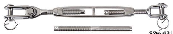 Tenditore sartiame cannula aperta 1/2" cavo 7 mm