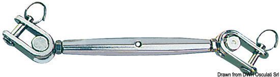 Tenditori inox 8 mm due forcelle snodate