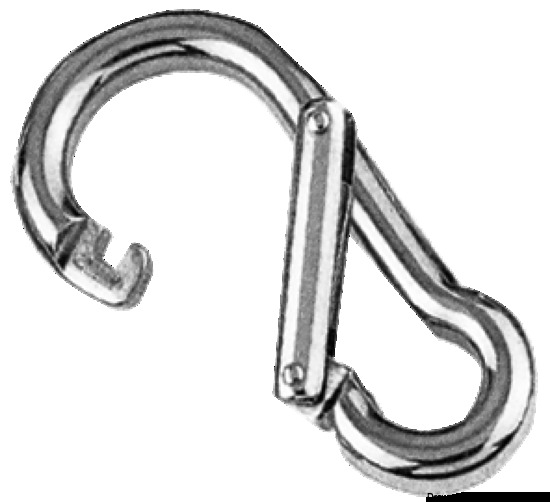Moschettone inox apertura asimmetrica 120 mm