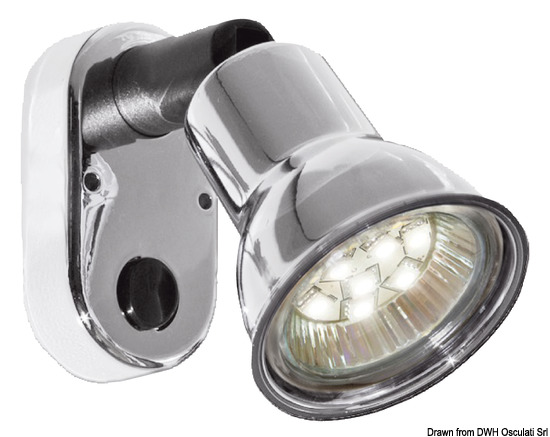 Applique ABS cromata LED a snodo