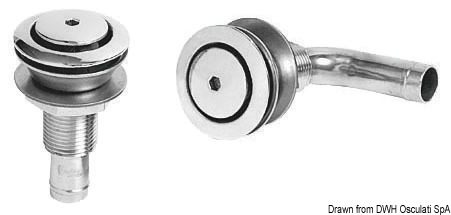 Sfiato inox 90 testa 45 mm