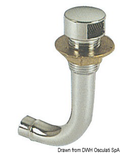 Sfiato ottone cromato 90 16 mm destro