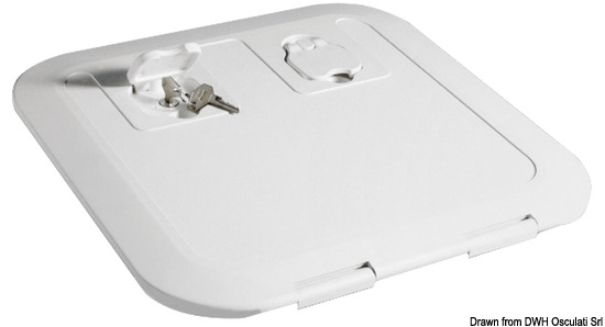 Portello a filo RAL 9010 375 x 375 mm