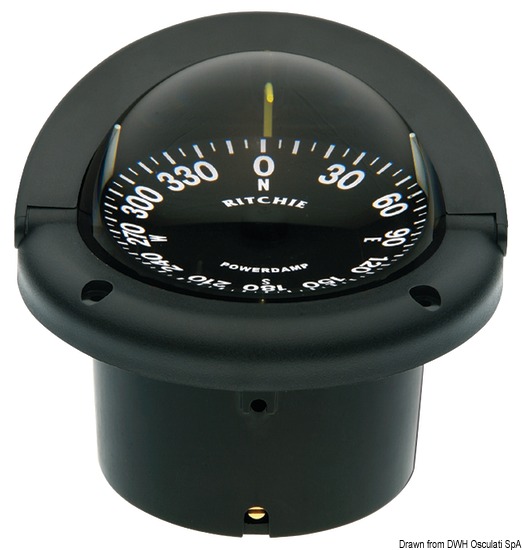 Bussola Ritchie Helmsman 3"3/4 incasso nera/nera