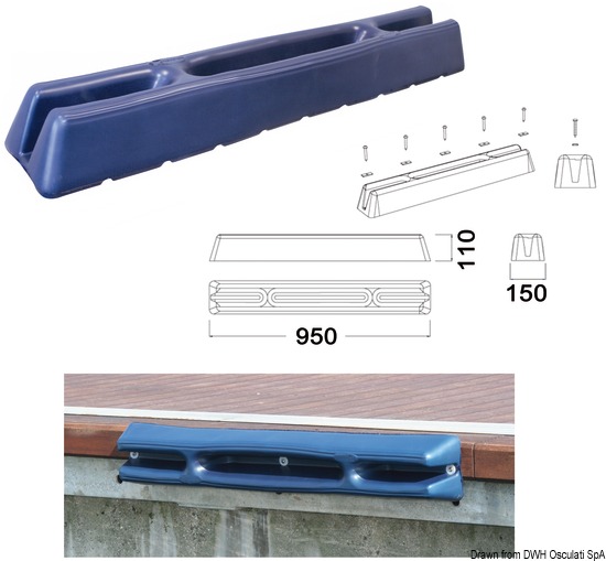 Protezione per pontile 950 mm blu