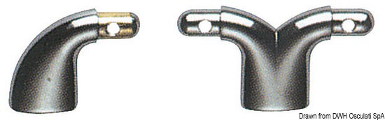 Terminale ottone cromato 30x30 mm