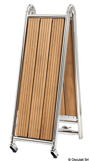 Passerella inox/iroko cm 160
