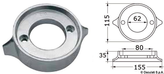 Anodo zinco collare VOLVO 280/290