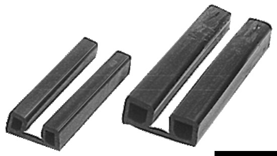 Profilo parabordi nero 55 x 21 mm