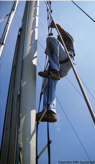 Scala antitorsione per albero da 12 m (lunghezza scaletta 10,80 m)