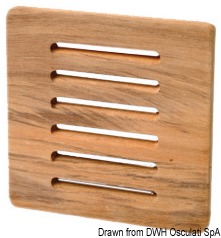 Frontalino protezione teak 125x125 mm