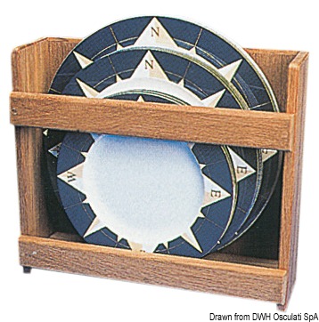 Porta 12 piatti teak