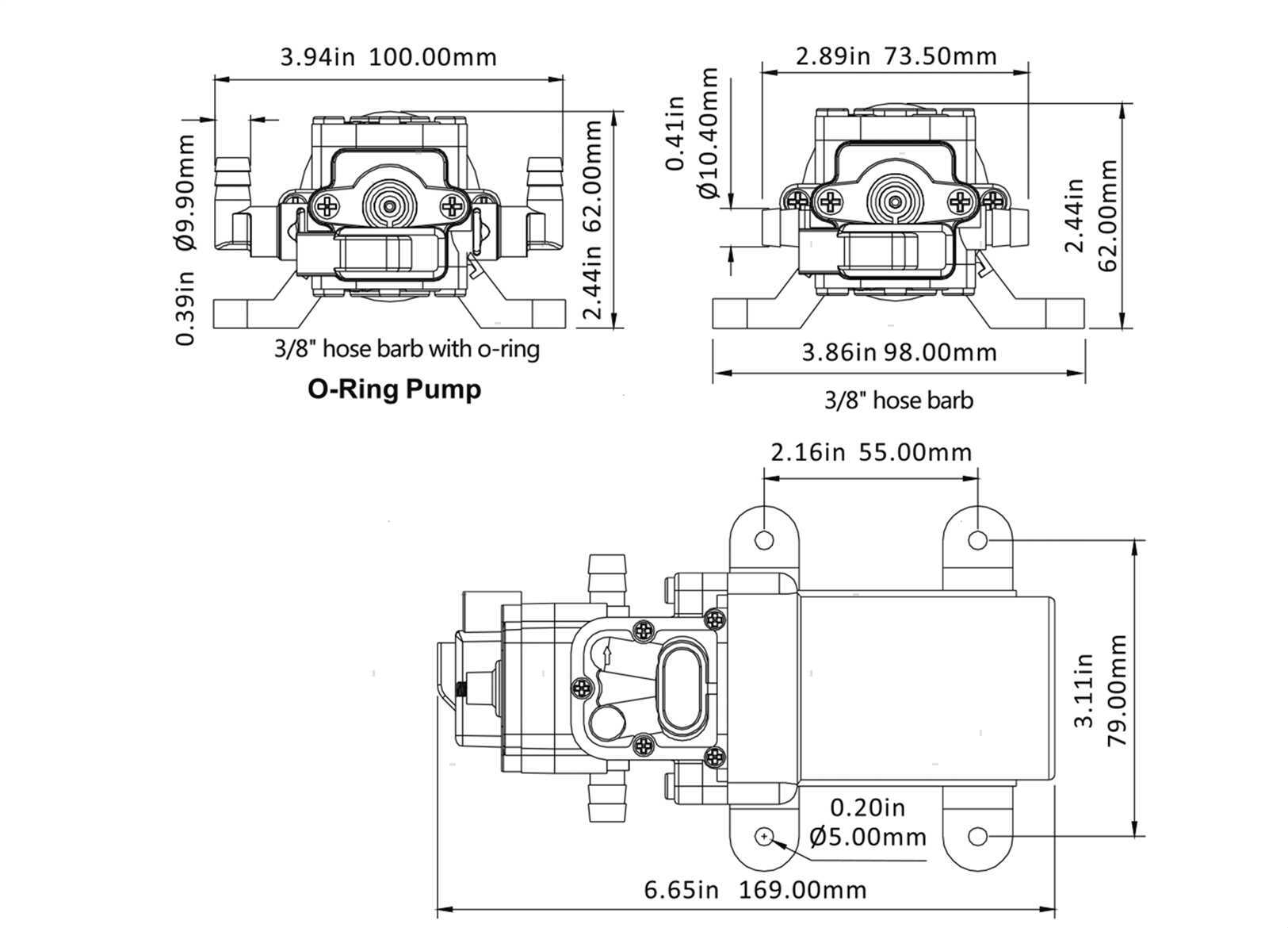 POMPA AUTOCLAVE SEAFLO MINI 3.8L 12V (2)