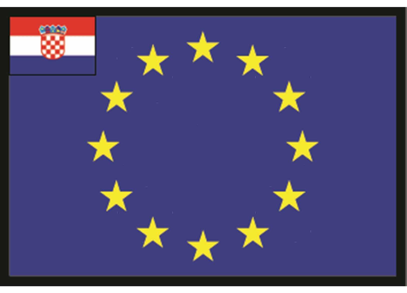 BANDIERA CROAZIA UE 20X30CM