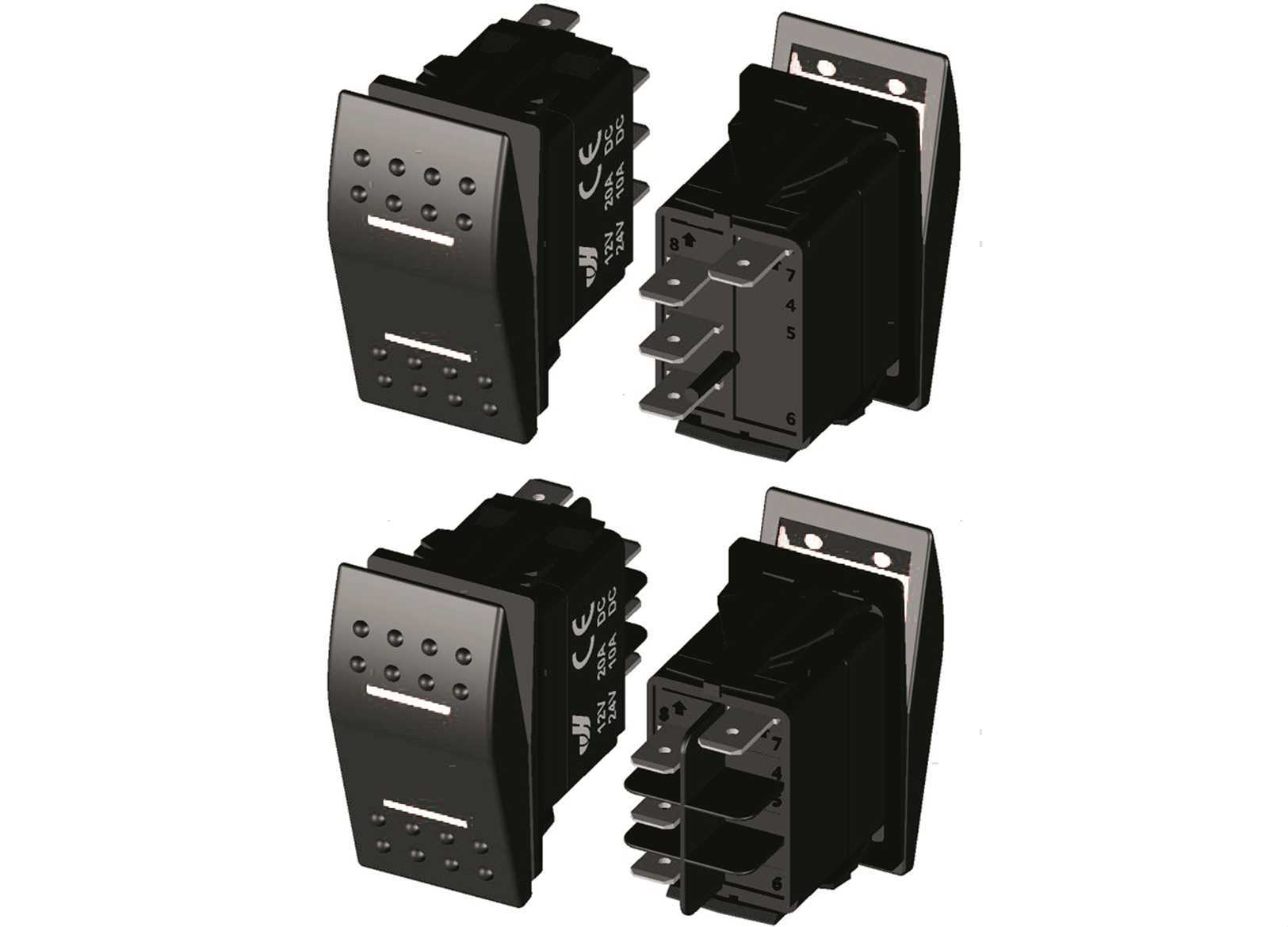 INTERRUTTORE (ON)-OFF-ON WHITE LED (2)