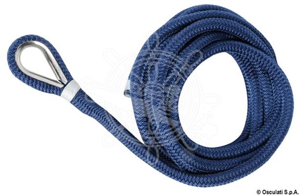 Cima ormeggio 16 mm x 11mt blu